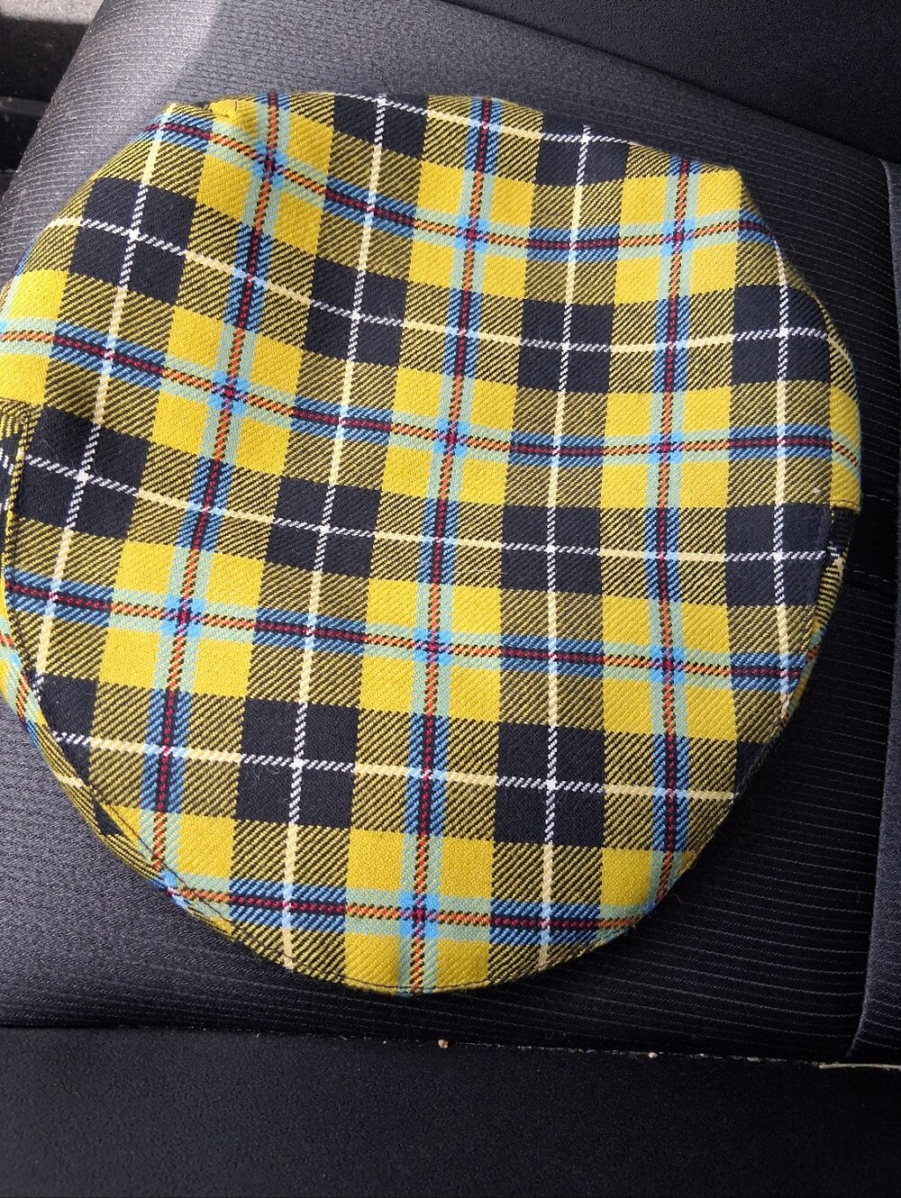 Highlander Collection Yellow Plaid Hat  by Lochcarron, Made In Scotland, Stylish